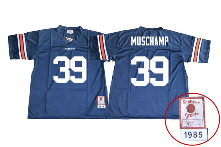 1985 Throwback Youth #39 Robert Muschamp Auburn Tigers College Football Jerseys Sale-Navy - Click Image to Close
